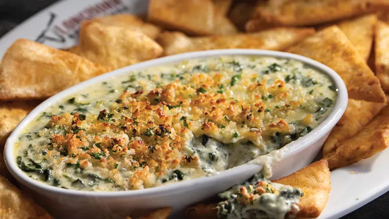 LongHorn Steakhouse Parmesan Crusted Spinach Dip Menu