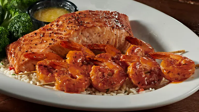 Salmon with Redrock Grilled Shrimp Longhorn Menu Price